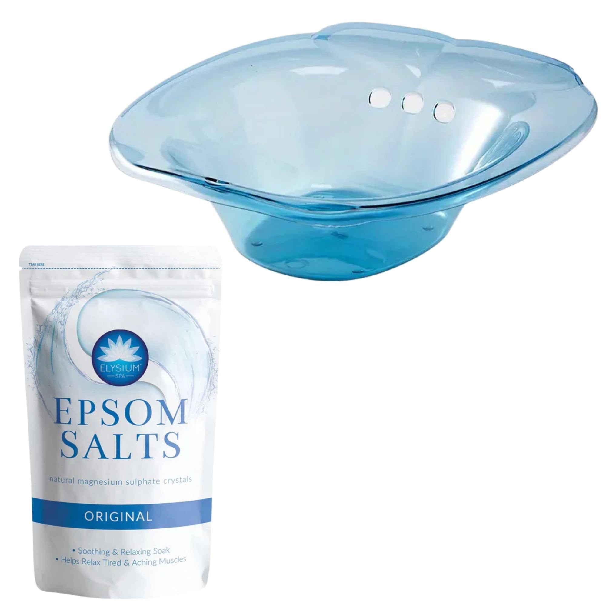 Sitz Bath Set - Bundle with Sitz Bath for Toilet and Epsom Salts Pack- Suitable for Sitz Bath Hemorrhoids Relief, Post Partum Care, Elderly, Disabled and More