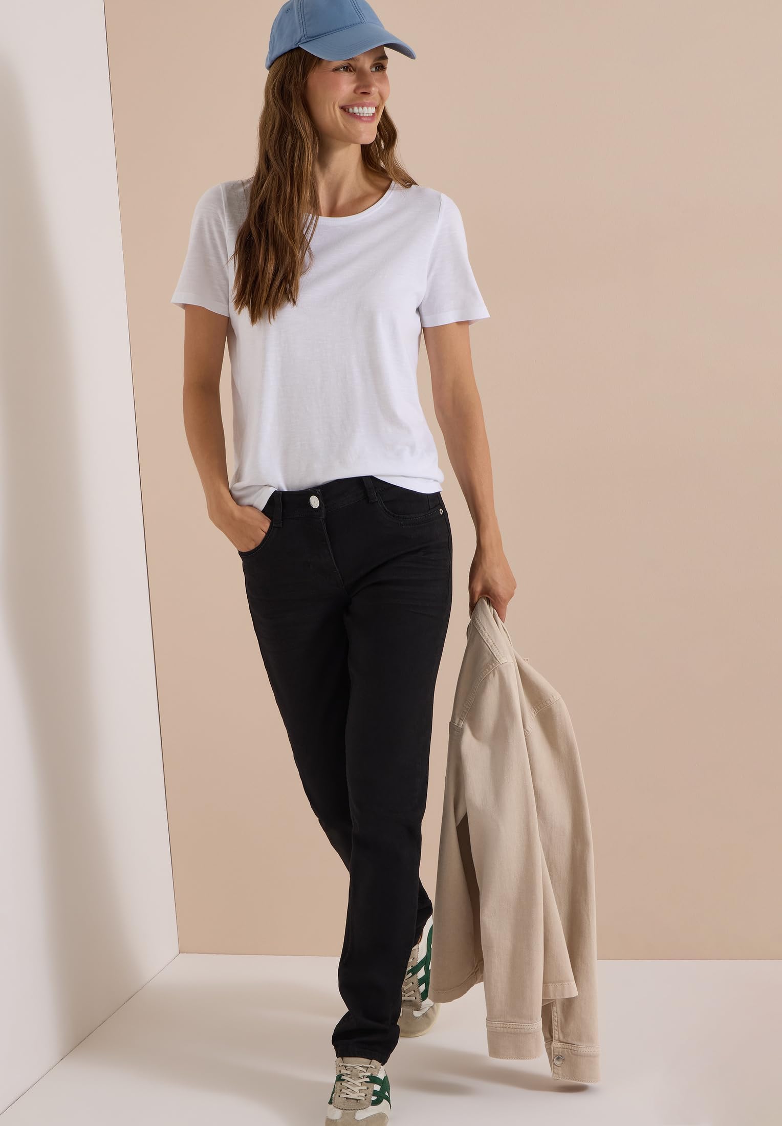 Cecil - 3818683, Jeans a Vita Media, Gamba Dritta, vestibilità Casual Donna