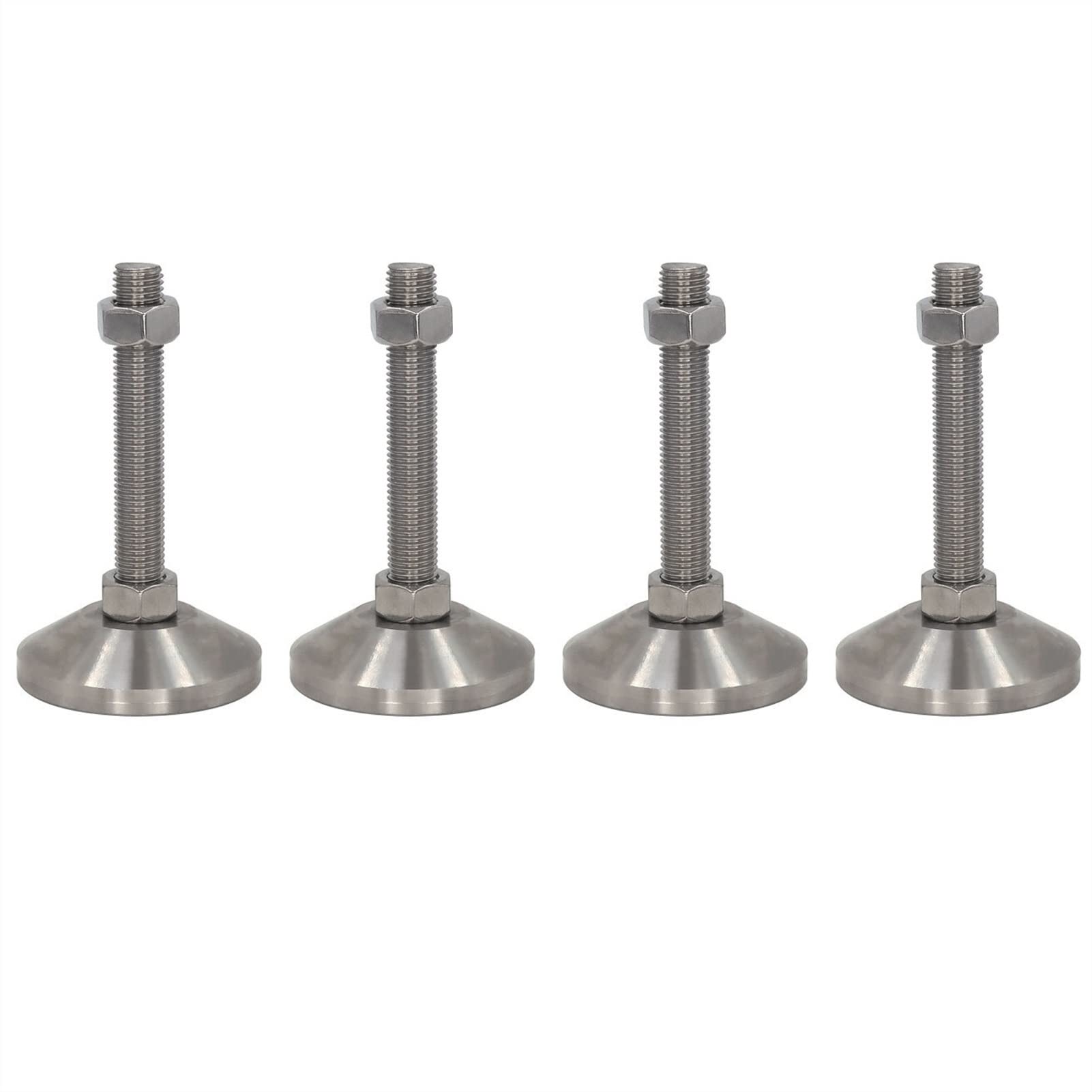 Patas de soporte industriales M12 de acero inoxidable D80 x 122 resistentes