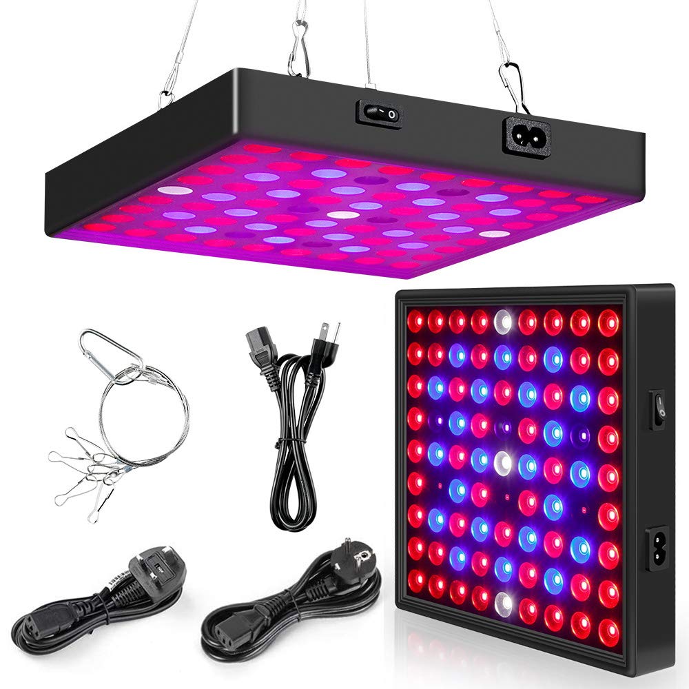 81-312LED coltiva le luci for piante, lampada for coltivazione in serra a spettro completo 25W-80W for da interno Phytolamp idroponico Veg Illuminatore orticolo(169LED Full Spectrum)