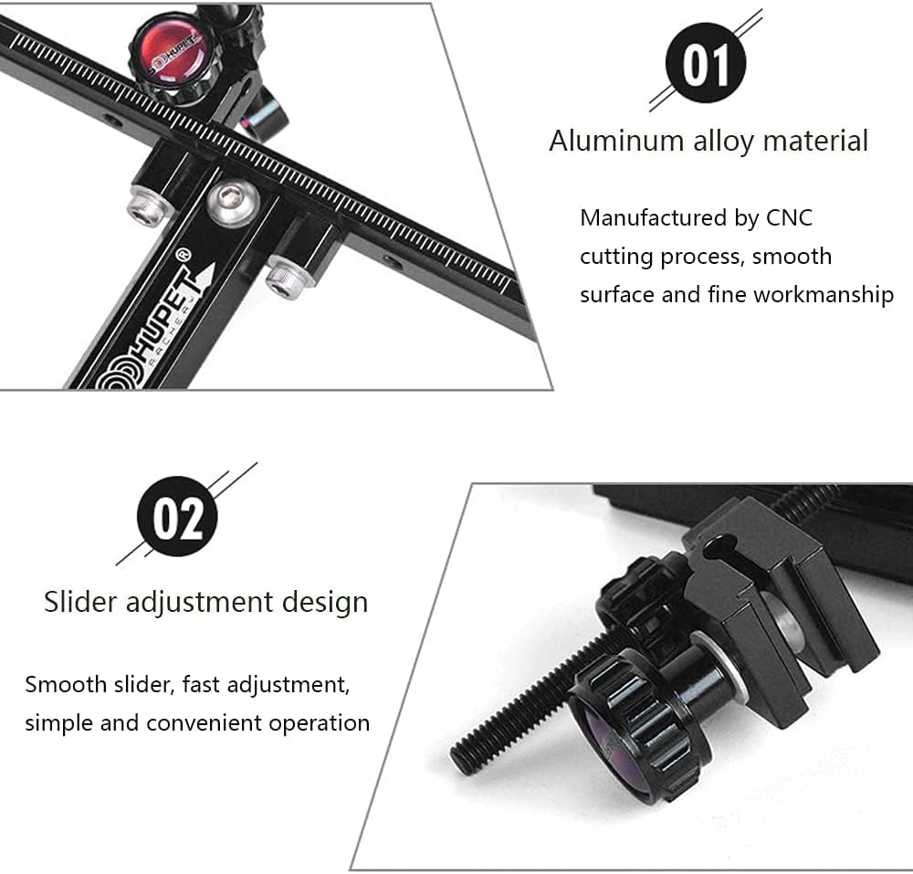 Viseur D'arc Classique - 6/9 Pouces, Aluminium CNC, Réglage Micro, Pour Arcs Droitiers/gauchers, Noir