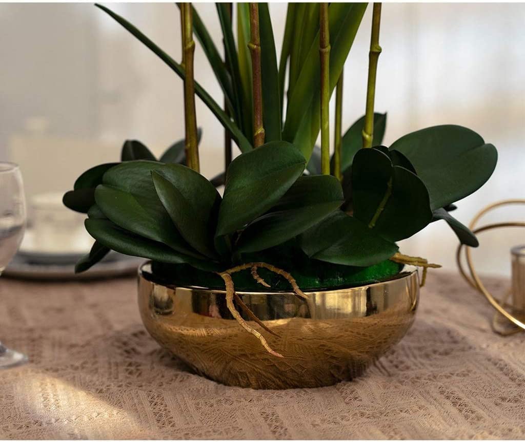 Orchidee Artificiali, 8 Teste, Fiori di Phalaenopsis Artificiali, Orchidee in Vaso, Piante Artificiali, Orchidee finte, Fiori Artificiali Classici, Aspetto Naturale