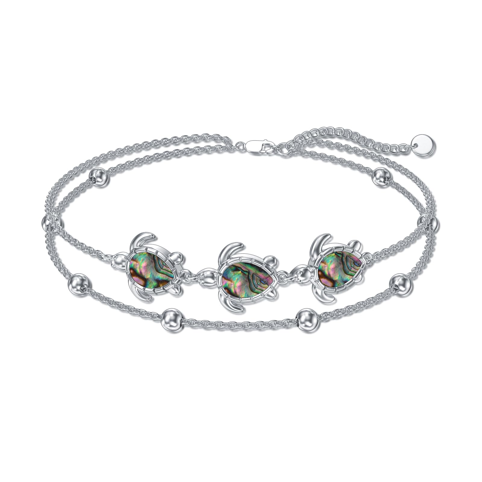 925 Sterling Silver Layered Ankle Bracelets for Women Jewelry Gifts