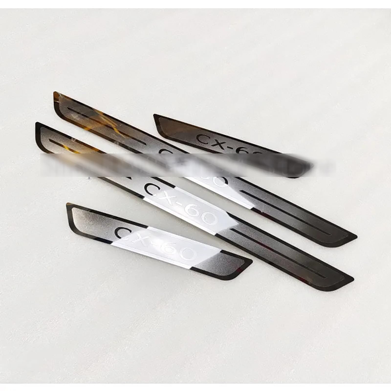 TELONI 4Pcs Stainless Steel Car Door Sill Protector for Mazda CX-60 2022 2023 2024,Welcome Pedal Threshold Kick Plates Scuff Guard Cover