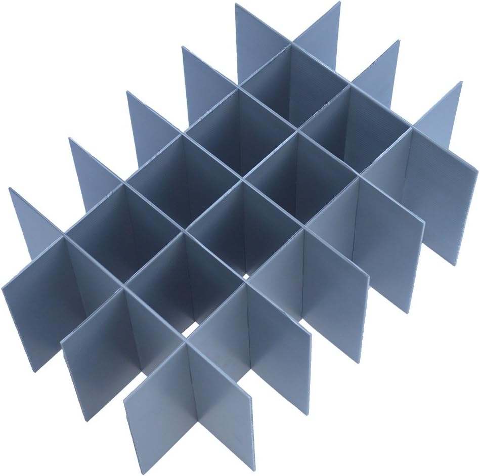 Box dividers 24 Cells. Glass or item max width 80mm, max height 190mm. Length 500mm, Widths 340mm