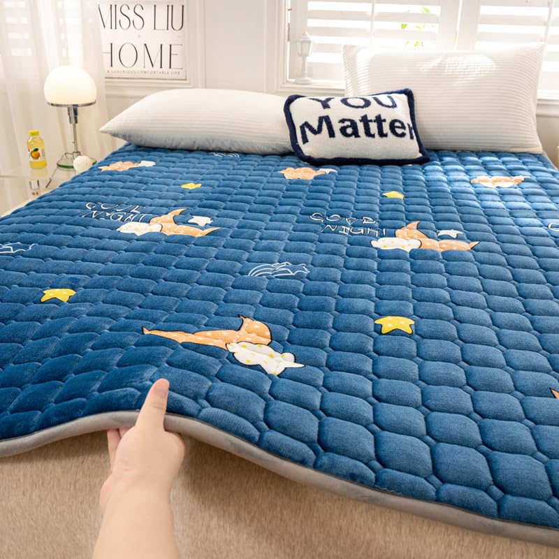 IQOAIJ Japanese Futon Soft Futon Floor Mattress, Breathable Tatami Fold Mattress Warm Bed Pad Double Sleeping Mat,9,180X200cm