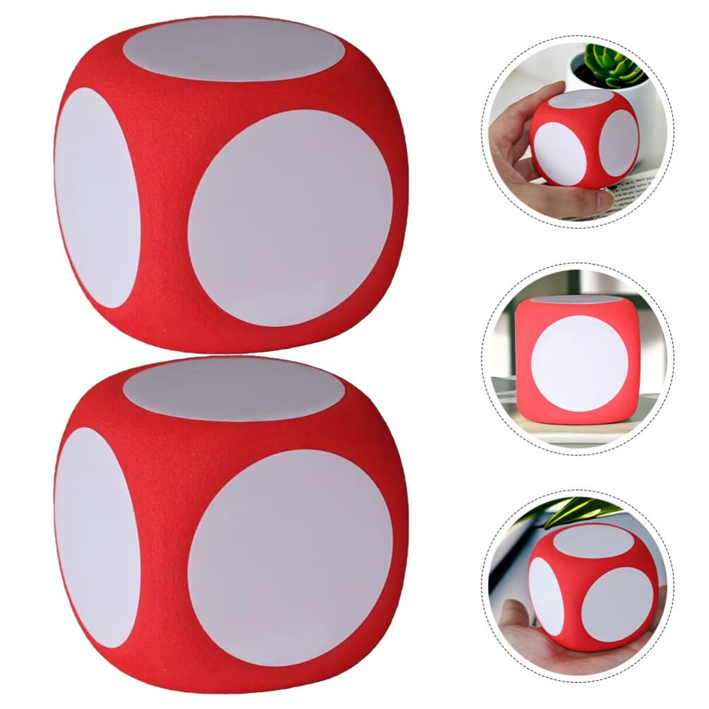 Cubi In Schiuma Lavabili VICASKY 6 Cm – Set Da 4, Bianchi E Rossi, Per Giochi E Didattica