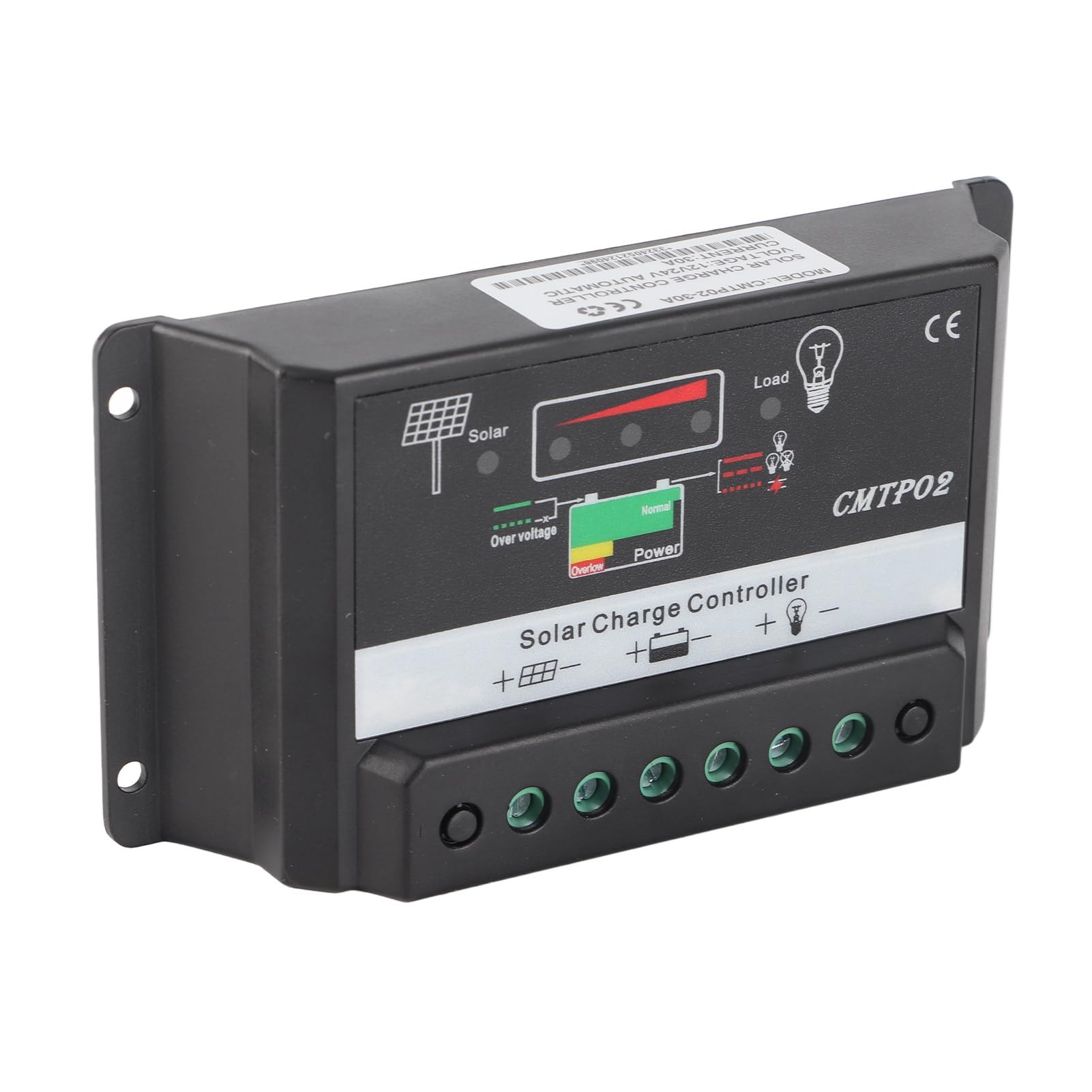 Regolatore di carica per pannello solare di sicurezza portatile 30A 12/24V