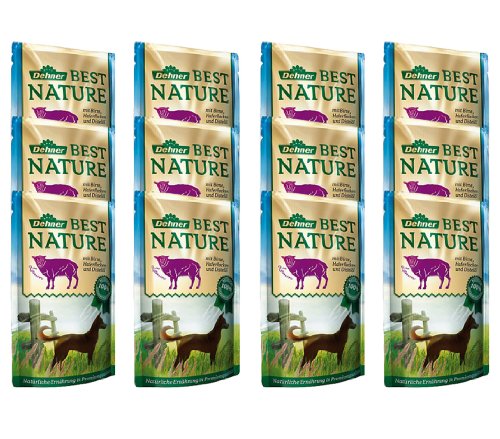 Dehner Best Nature Hundefutter Adult, Wild und Nudeln, 12 x 150 g (1.8 kg) & Best Nature Hundefutter Adult, Lamm und Birne, 12 x 150 g (1.8 kg)
