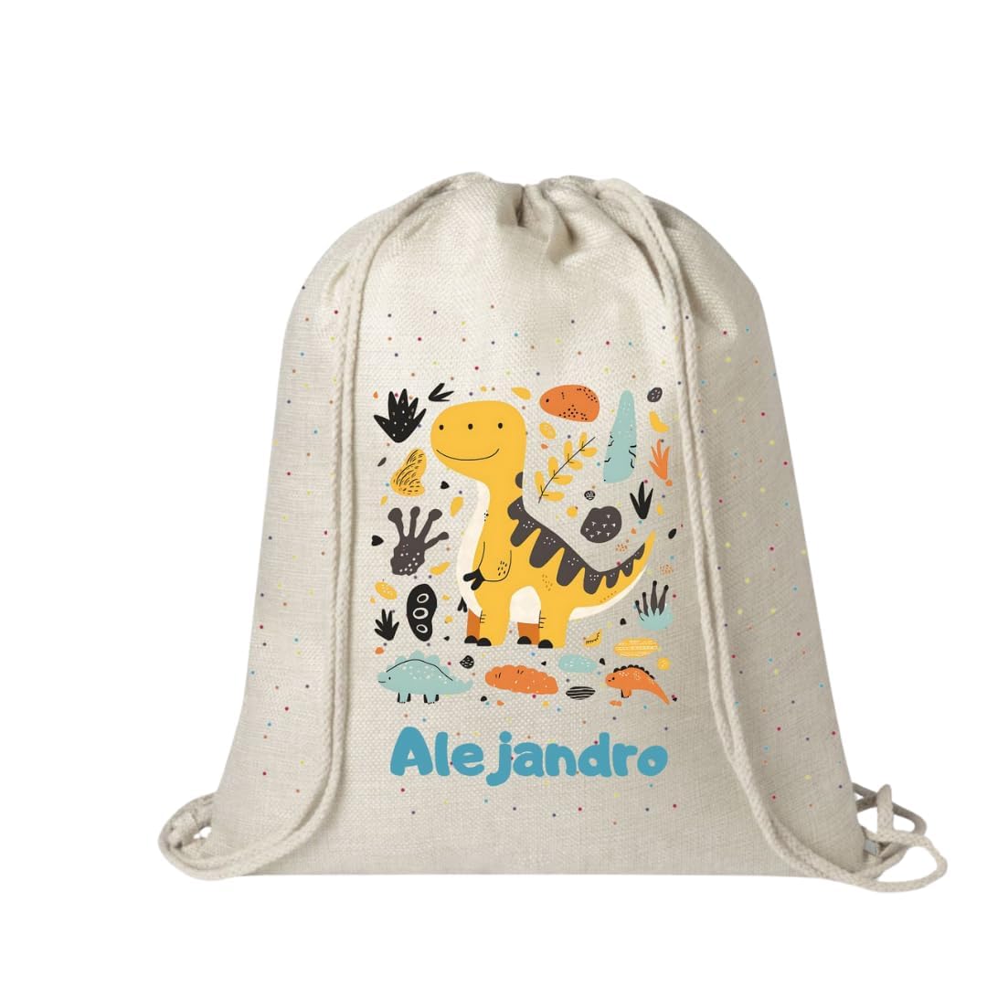 Weprintfy. | Mochila Cuerdas Infantil Personalizada | 48 X 42 CM | Apta para Lavadora | 100% Personalizada | Diseño Animales | Bolsa Guarderia | Bolsa Ropa Guarderia | Vuelta al Cole