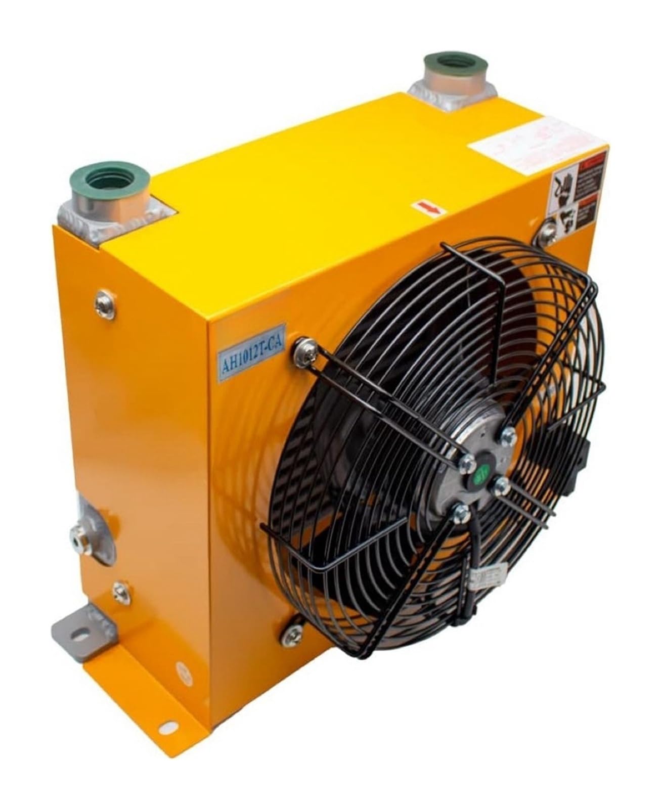 Yxzkjzj Orange Hydraulic Air Cooler Ah1012t-Ca Air-Cooled Oil Radiator 12V/24V/220V/380V 100L/Min For Fuel Tank Cooling High-Power Wind Cooling(Dc 24V)