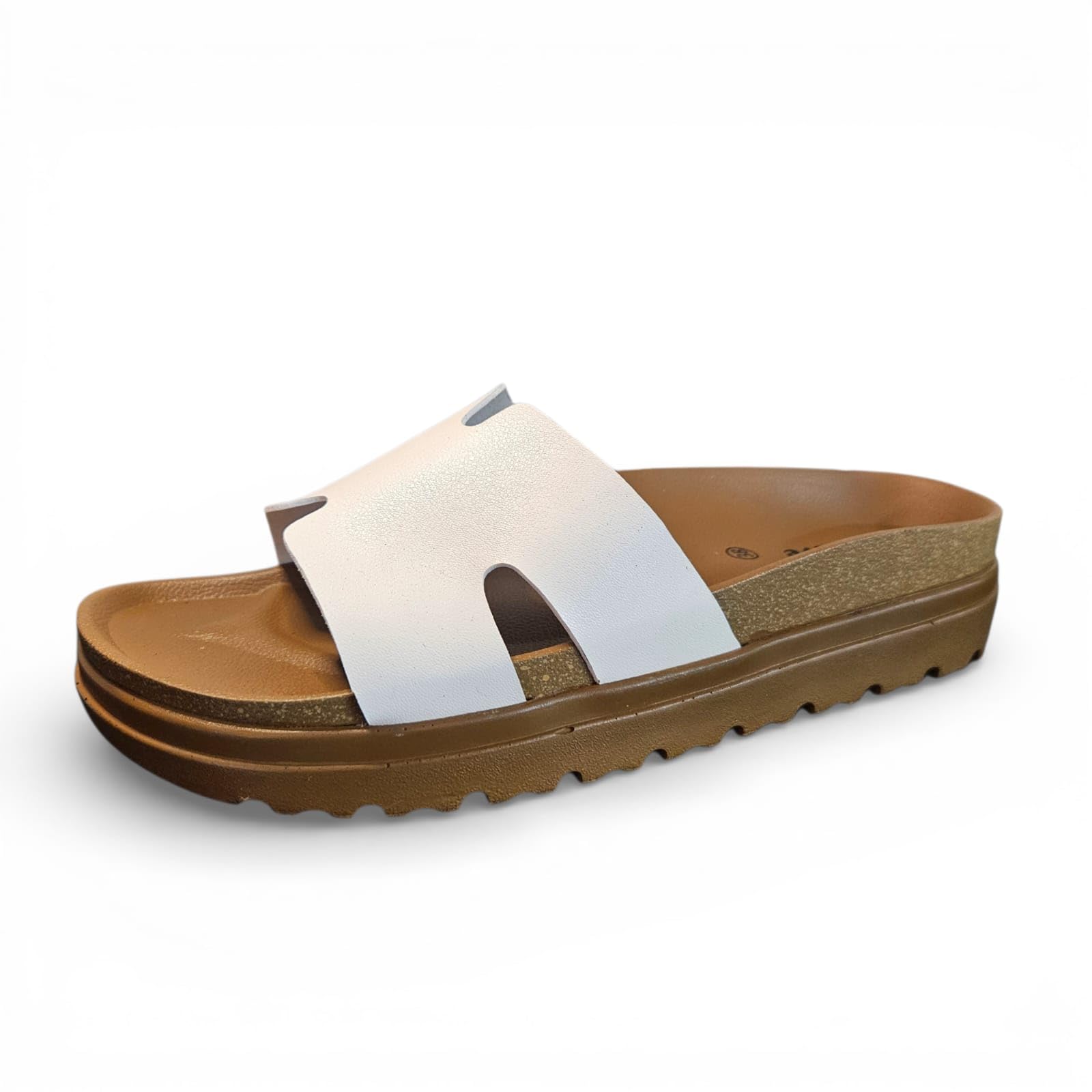 Women’s Slip-On Flats | Open Toe Wide Strap Design | Cushioned Footbed | Lightweight Anti-Slip Sole | Comfortable Casual/Office Wear Sliders-image-21