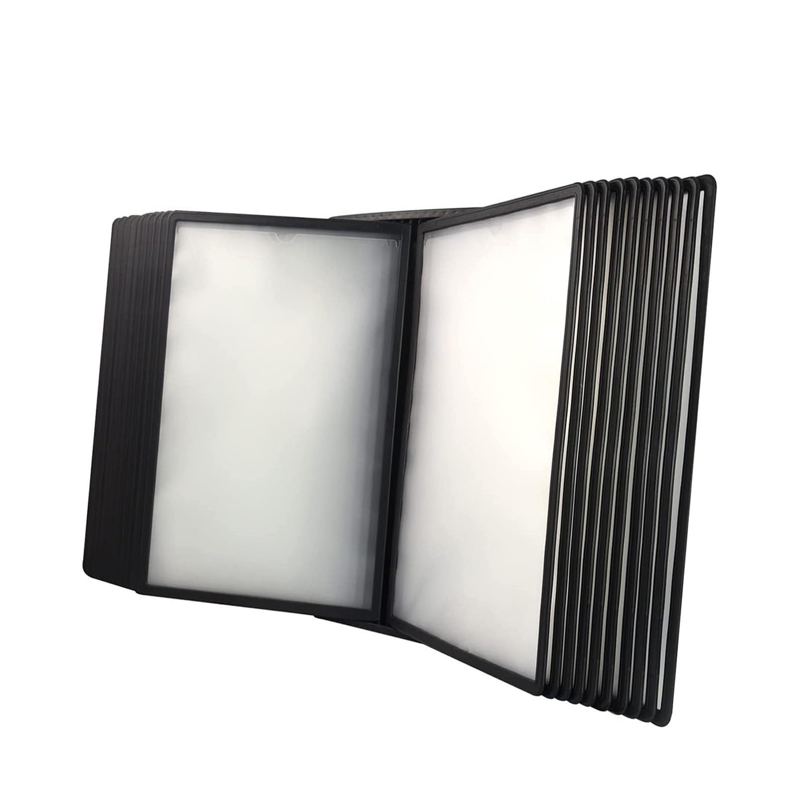 OLSKFUH Wall Mount Reference Organizer - Desk Reference Organizer Catalog Display Rack 20-Page Double-Sided Display,