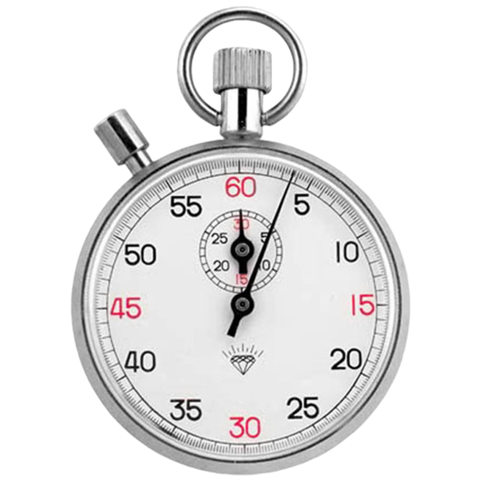 Stop Watch Stopwatch analógico mecánico de Acero Inoxidable con un Temporizador portátil para Correr, Entrenamiento y experimentos