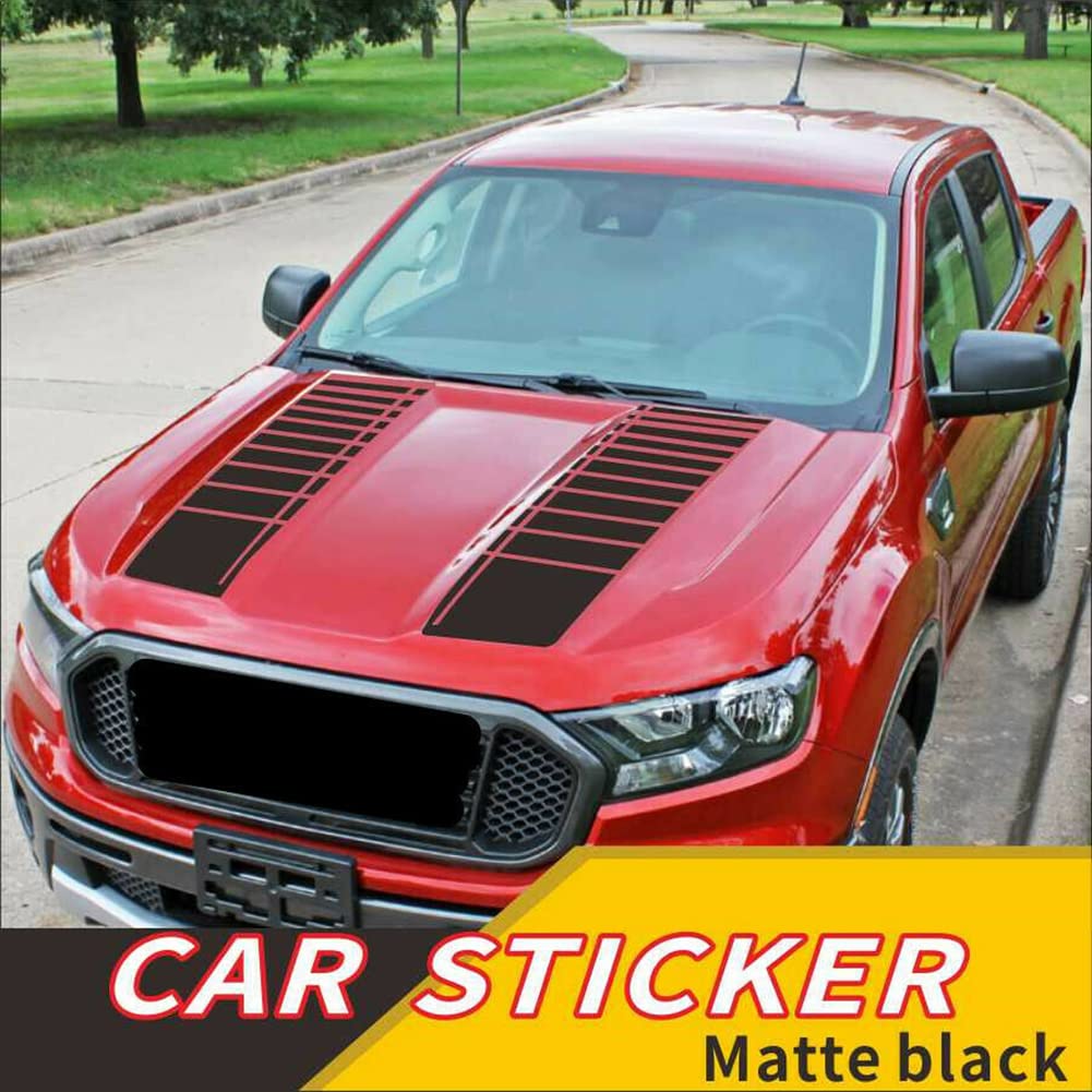 Autocollant Décoratif Pour Capot De Voiture,MoreChioce Autocollant De Bande De Capot De Voiture En PVC Universel Auto Racing Body Stripe Decal Vinyle Décorer Pour Voitures SUV Véhicule,Blanc Brillant