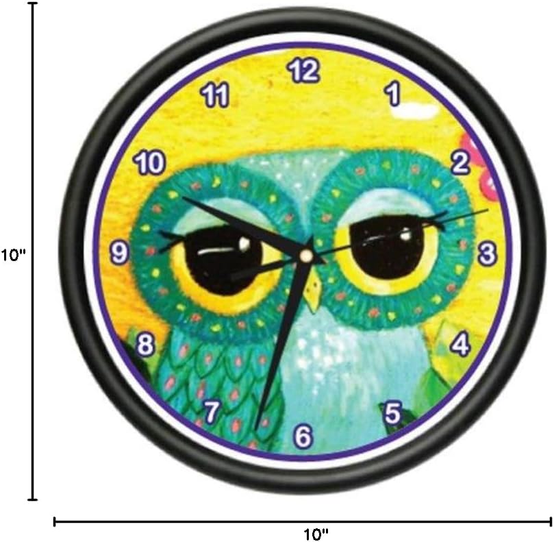 SignMission Cute OWL Wall Clock Girly owl Wide Eye Cute Adorable Nocturnal Birds Gag Gift