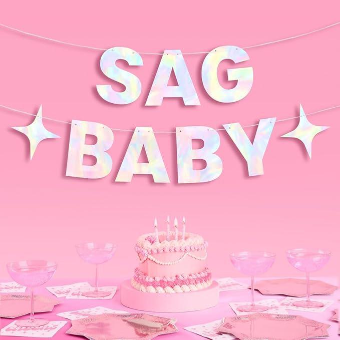 xo, Fetti Sagittarius Baby Birthday Party Iridescent Foil Banner - 5 Ft. | Zodiac Sagittarius, Horoscope, Astrology Bday Party Decorations Gift