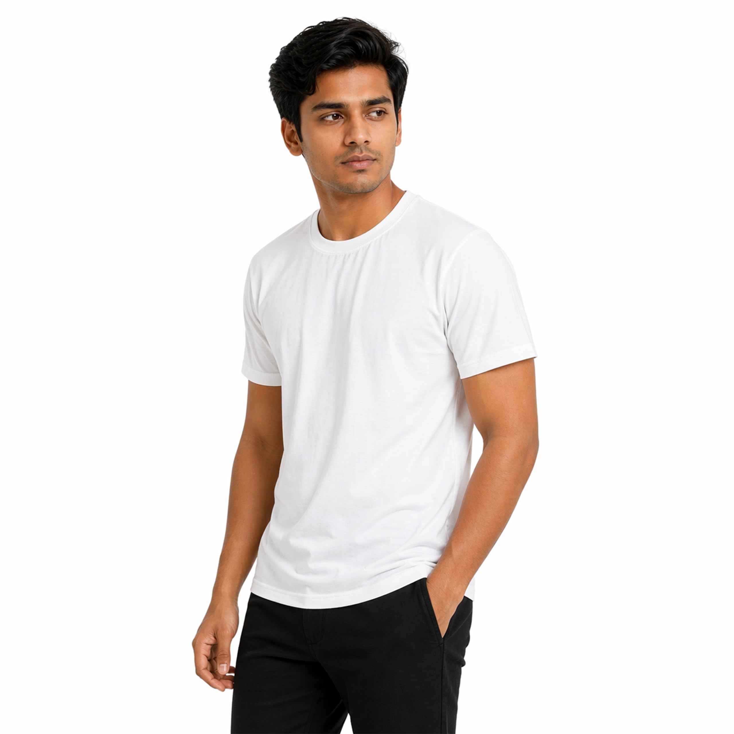 Men's Round Neck Short Sleeve Casual T-Shirt | Men's Regular Fit Casual T-Shirt-picture-35