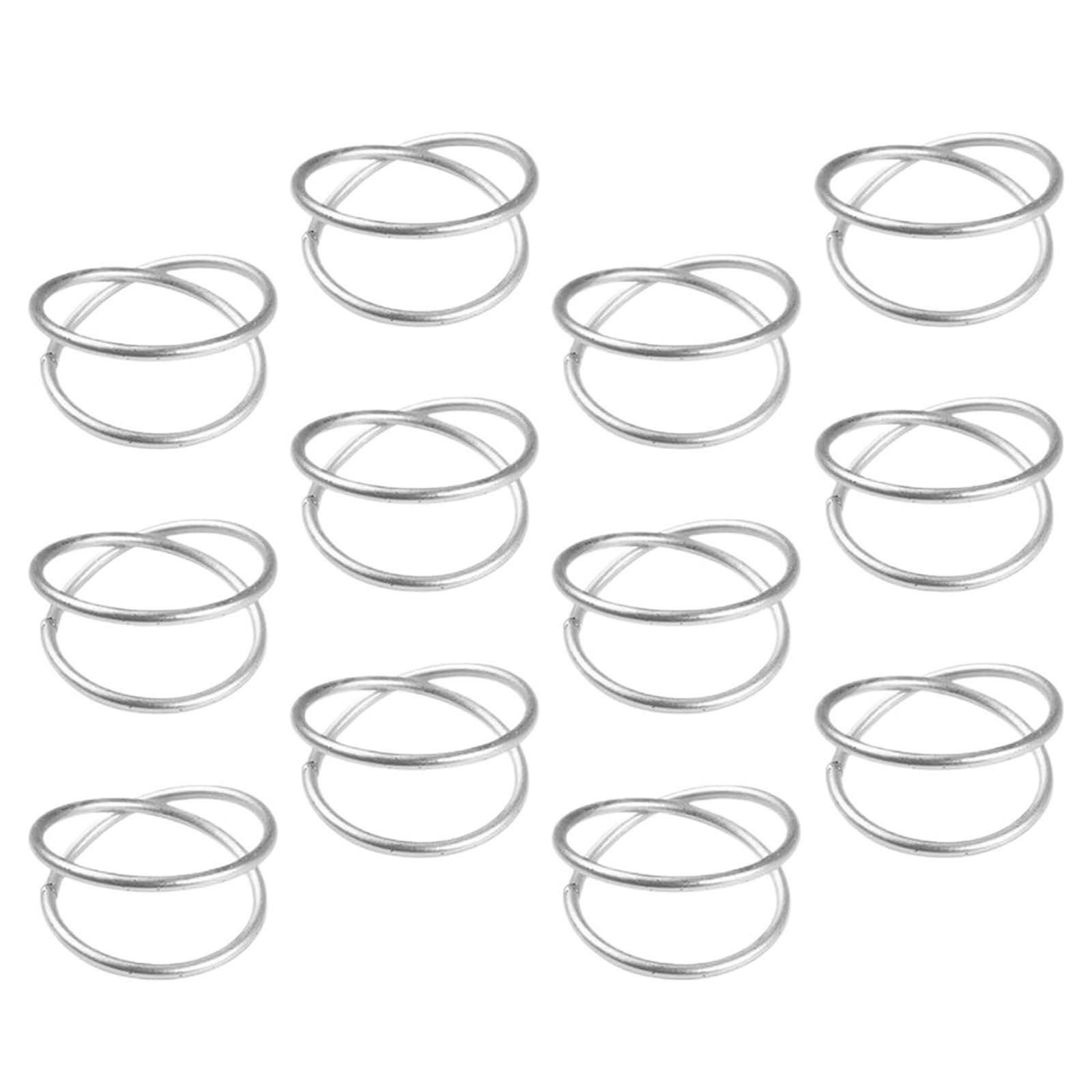Edvkrgqx Silver Table Decor Napkin Rings, Napkin Rings 20Pcs Multicolor Alloy Hollow Banquet Party Wedding Christmas Birthday Decor