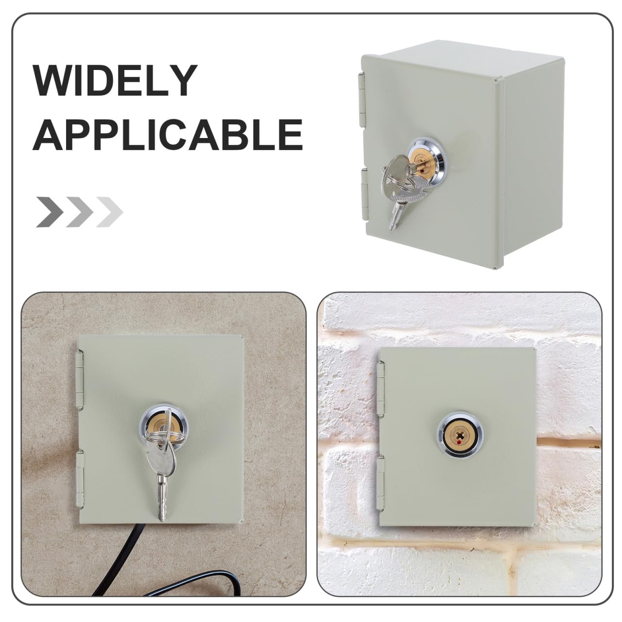 POPETPOP Cubierta de toma de corriente con llave resistente a la intemperie, protector de enchufe eléctrico para uso en interiores y exteriores, funda de enchufe de seguridad para niños, se adapta a