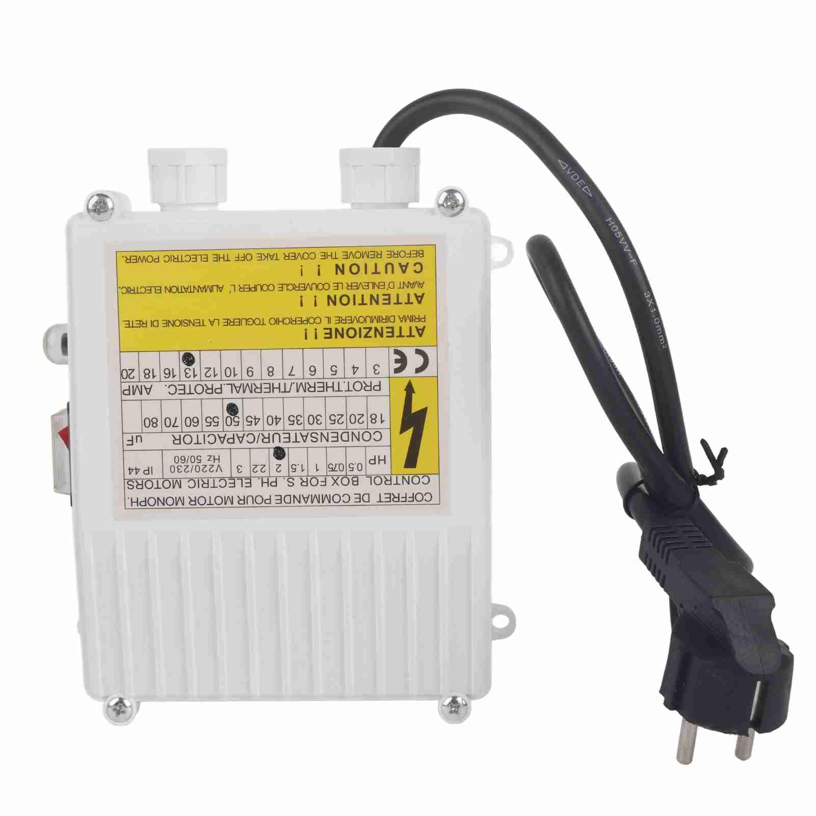 Contrôleur de Pompe, Boîtier de Commande de Pompe Submersible, Disjoncteur de Protection Thermique, Faible Consommation d'Énergie, 1500W