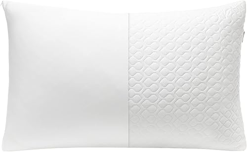 Rainmr Almohada de cama tamaño Queen para dormir de espuma viscoelástica triturada de bambú ajustable 20 x 30 pulgadas