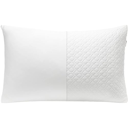 Queen Size Bed Pillow for Sleeping Shredded Memory Foam Adjustable Loft Pillows with Cooling Washable Pillow Case, 20x30 inches