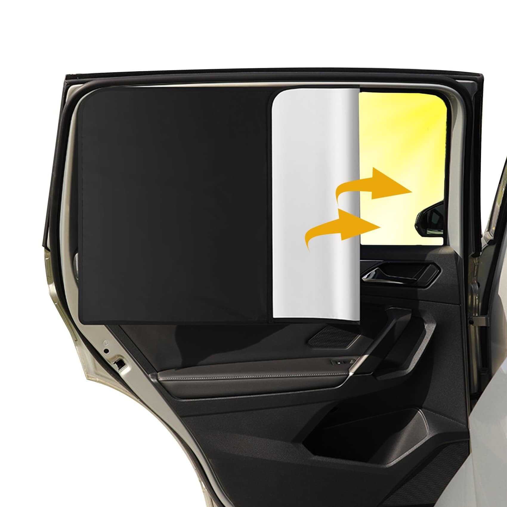 Sponsored Ad – 2PCS Car Side Window Sun Shades, Magnetic Sunshades for Car Windows, Front Seat Window Sunshades Privacy Curtains, Front Side Window Sun Shade Blocks Sun, Universal for Car SUV Truck (Back Seat)