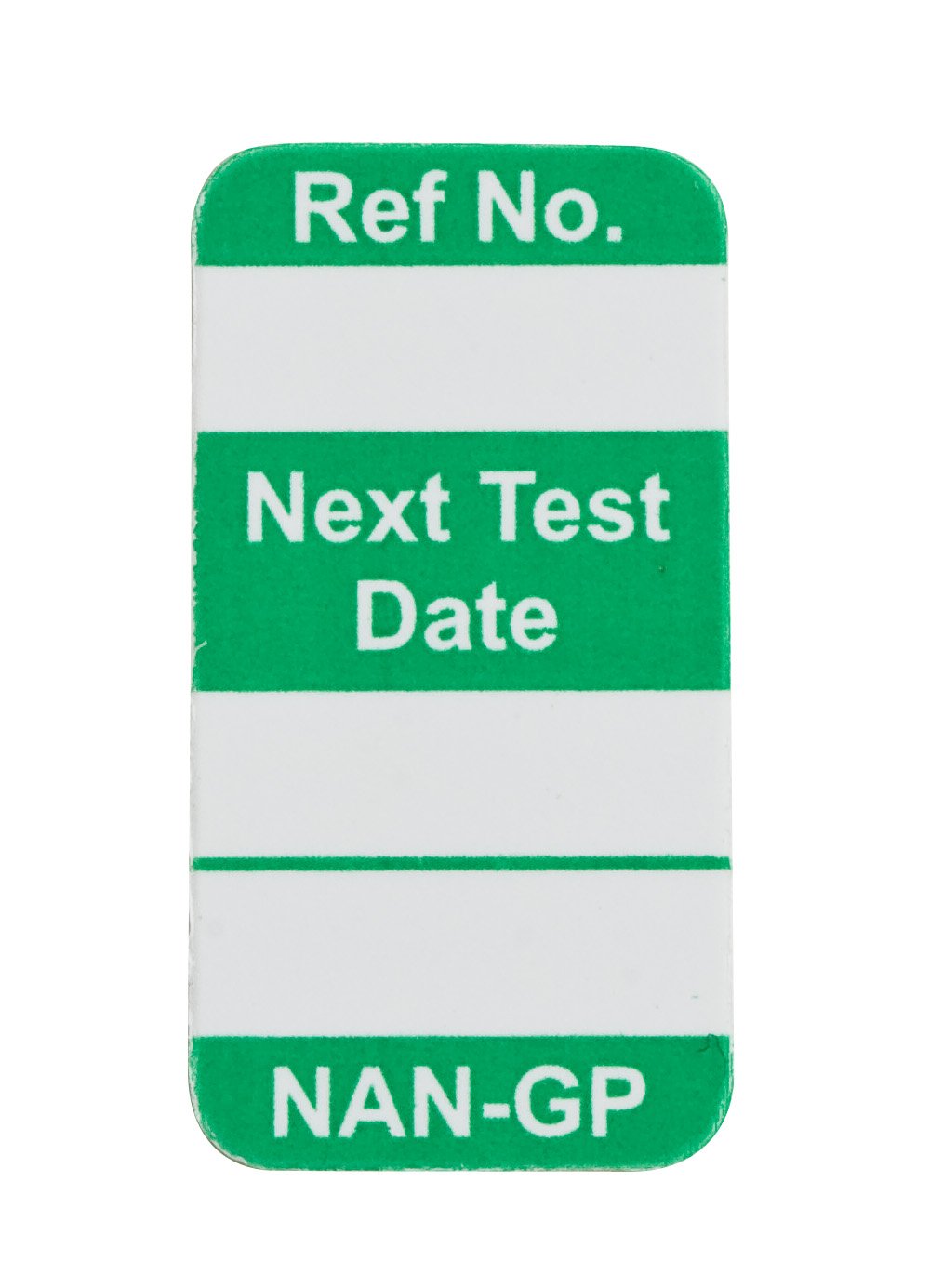 Brady NAN-GP G 1 1/4" Height x 5/8" Width, Vinyl, Green NANOTAG; Inserts (100 Tags)