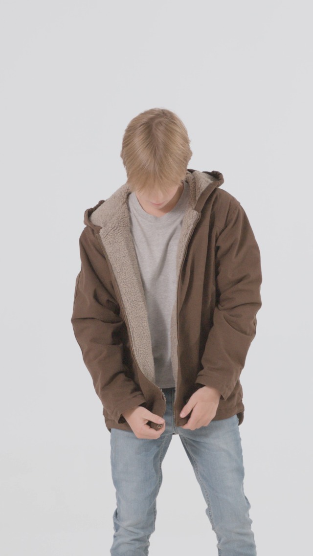 Amazon.com: Berne Youth Sherpa-Lined Softstone Duck Hooded Jacket