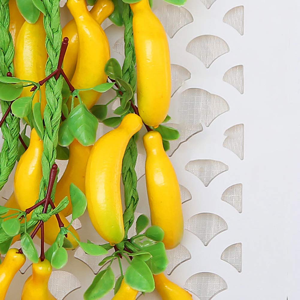 YANGSHINE Künstliche Bananen Girlande - 3x60cm Deko Für Küche & Wohnung