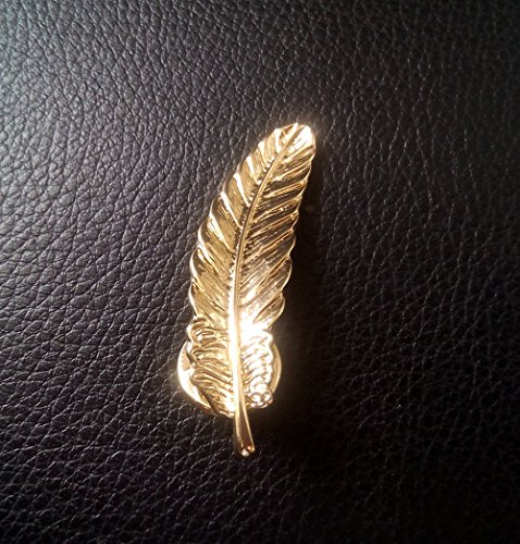 Image of NOUMANDA Plated Leaf Feather Lapel Pin Collar Brooch for Women