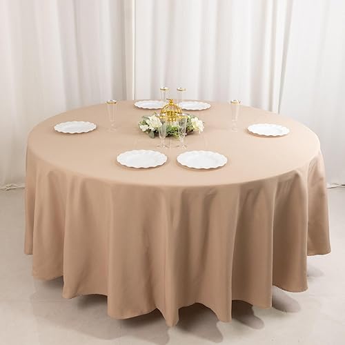 Miniatura 3 de Manteles redondos de 108 pulgadas color burdeos de alta calidad, manteles de tela, ropa de cama, boda, fiesta, poliéster, recepción, banquetes,