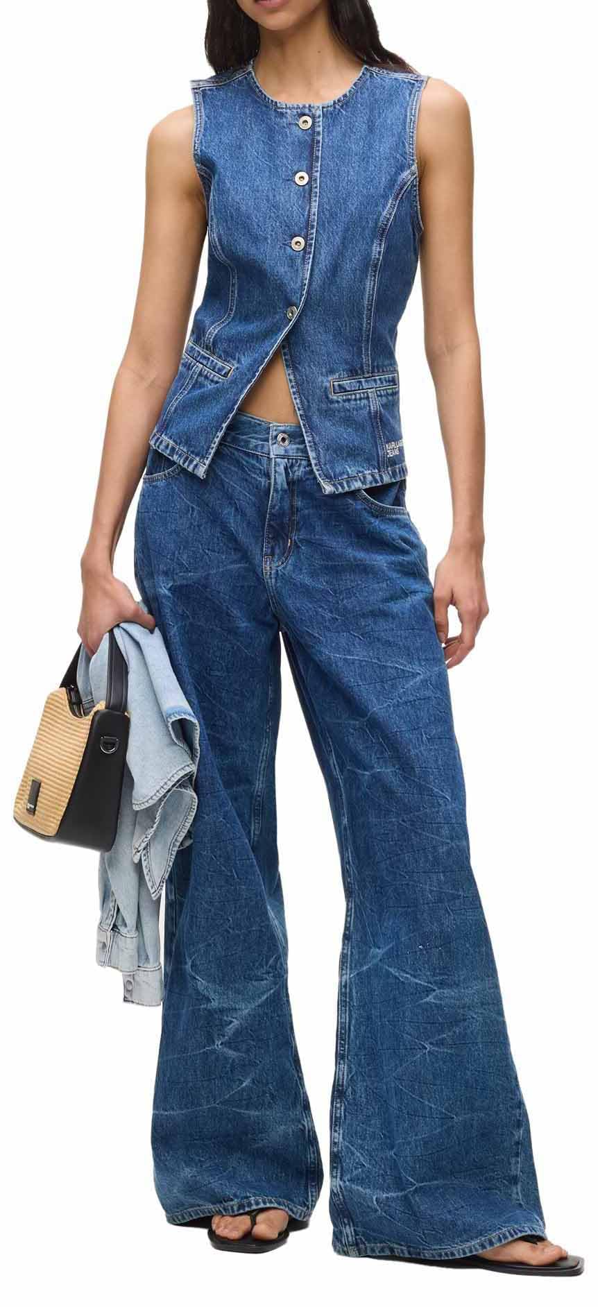 Karl Lagerfeld Jeans Donne Low Rise Wide Leg Denim