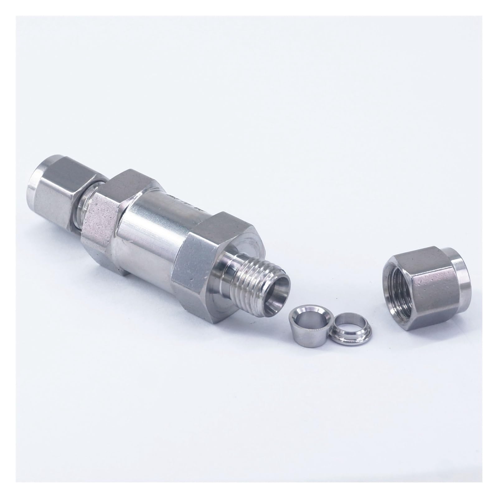 PAKMEZ Fit for 1/2" O/D Tube 316 Stainless Steel Non-Return Valve Check Valve Compression Fitting