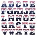 Tangger 26 Paillettes Alphabet Patch de Vêtements,Broderie Patch Thermocollant A-Z Stickers Lettres DIY Embroidered Alphabet Ecusson pour T-Shirt Jeans Vêtements