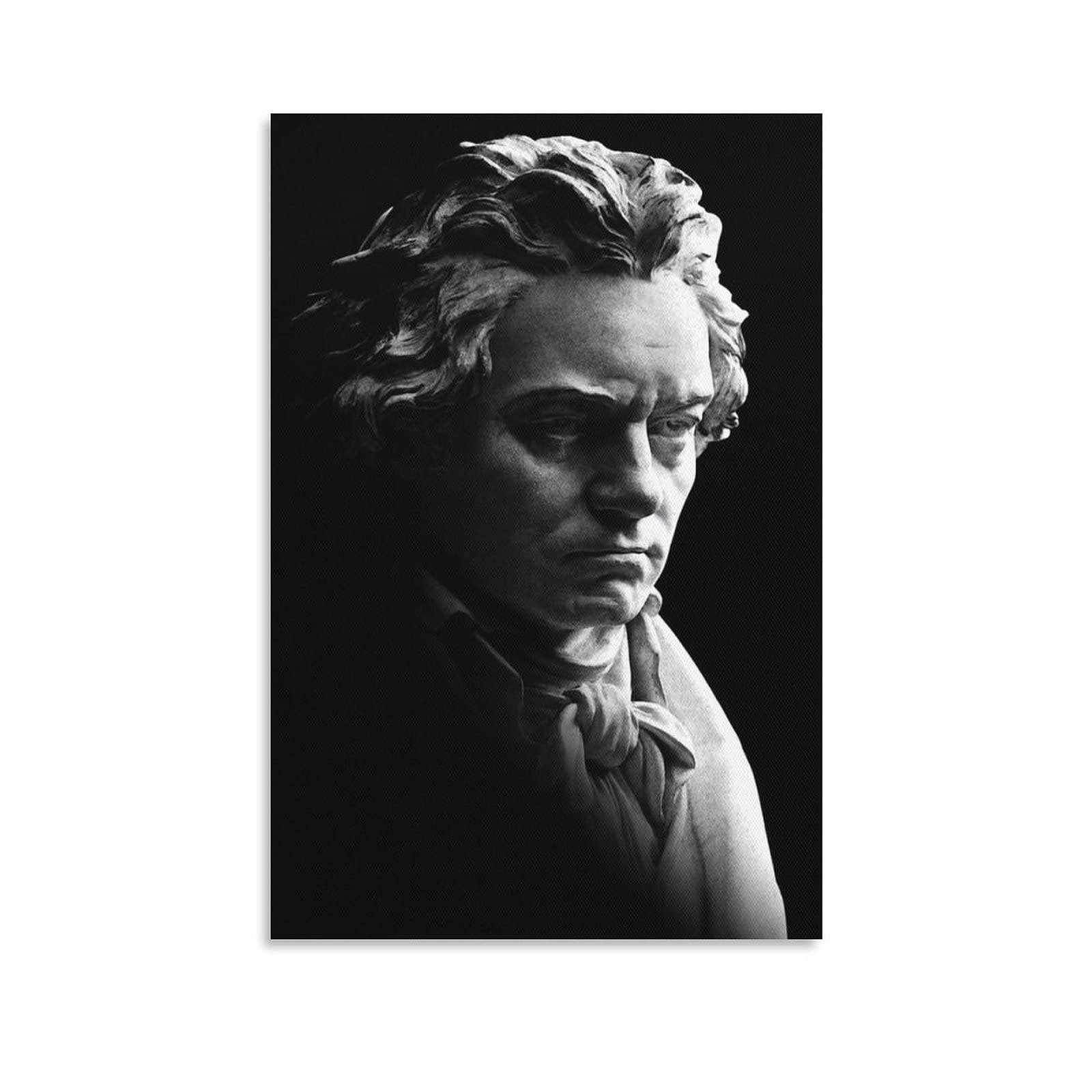 XINXUN Beethoven Bust Statue Famous Musician The Portraits 1 Poster Cool Artworks Painting Wall Art Canvas Prints Hanging Picture Home Decor Posters Gift Idea 12x18inch(30x45cm)