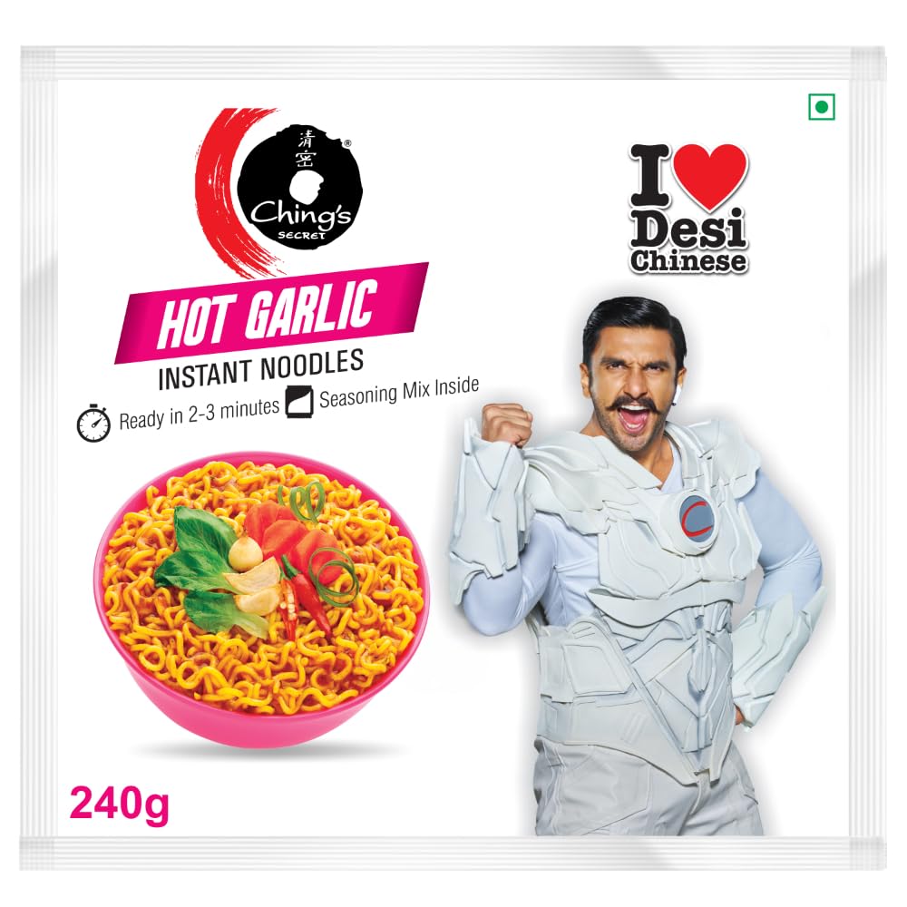 Ching's Hot Garlic Instant Noodles 240 gm