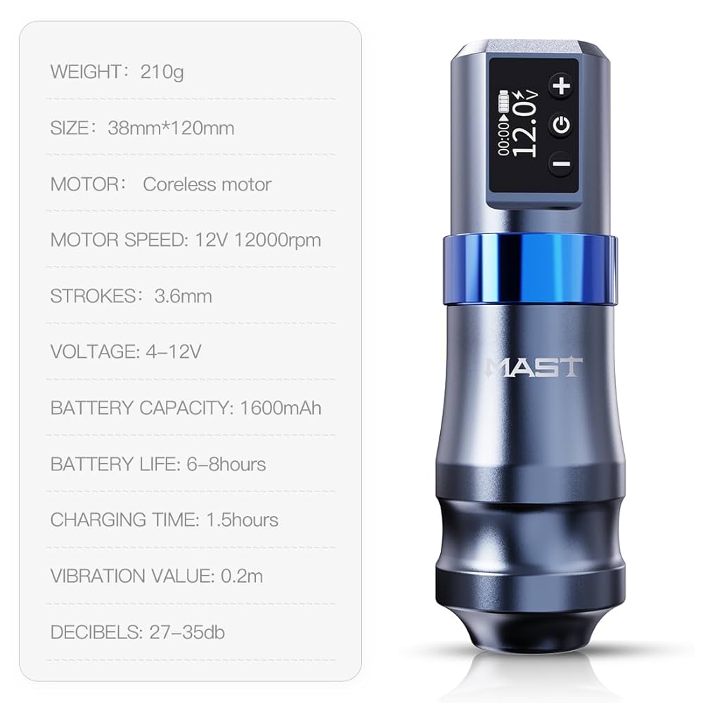 その他 Mast mini tattoo machine Amazon.com: Mast Mini Professional Tattoo Kit - Cordless