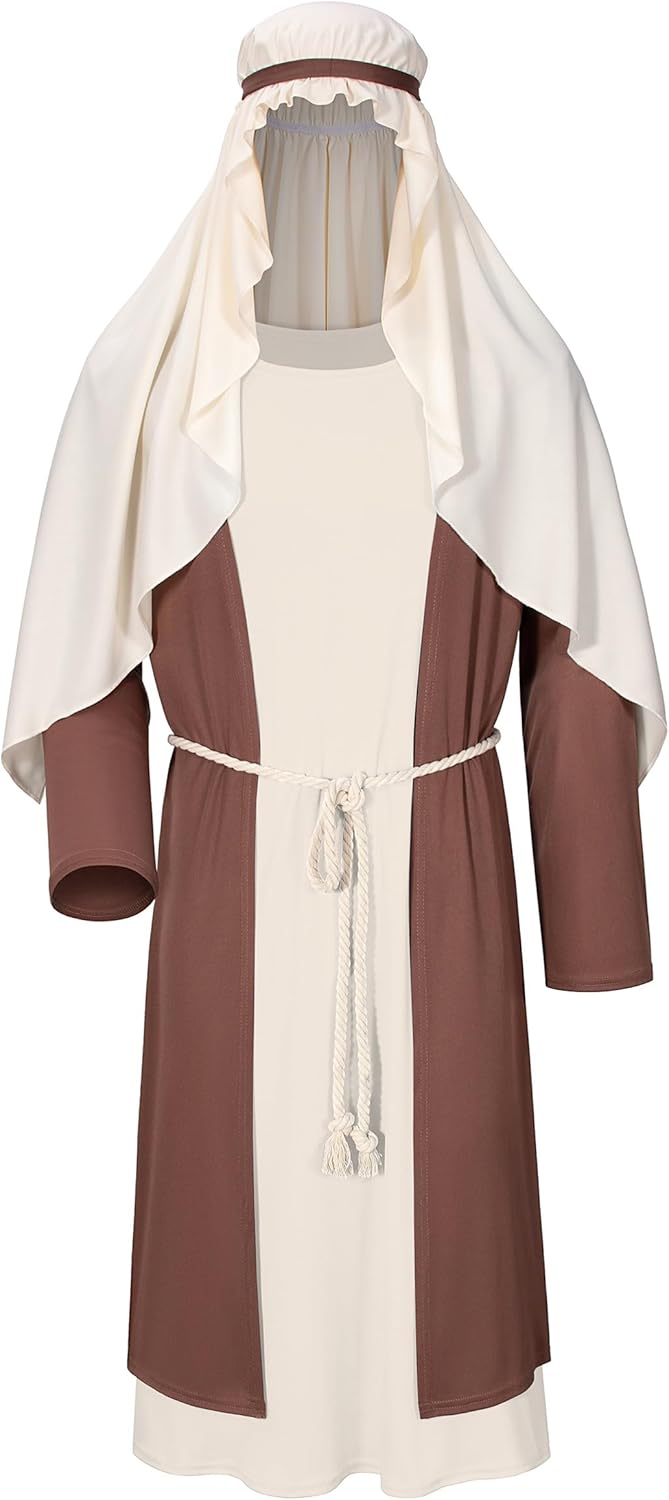 TOKYO REVENGERS Adult Nativity Costume Saint Joseph Costume Shepherd Costume Men Halloween Cosplay Costume Accessories Set - Image 2