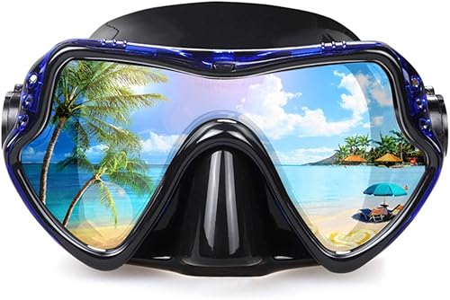 Miniatura 2 de EXP VISION Juego de 2 máscaras de buceo para adultos y niños, gafas de natación de vidrio templado con cubierta de nariz para adultos y niños