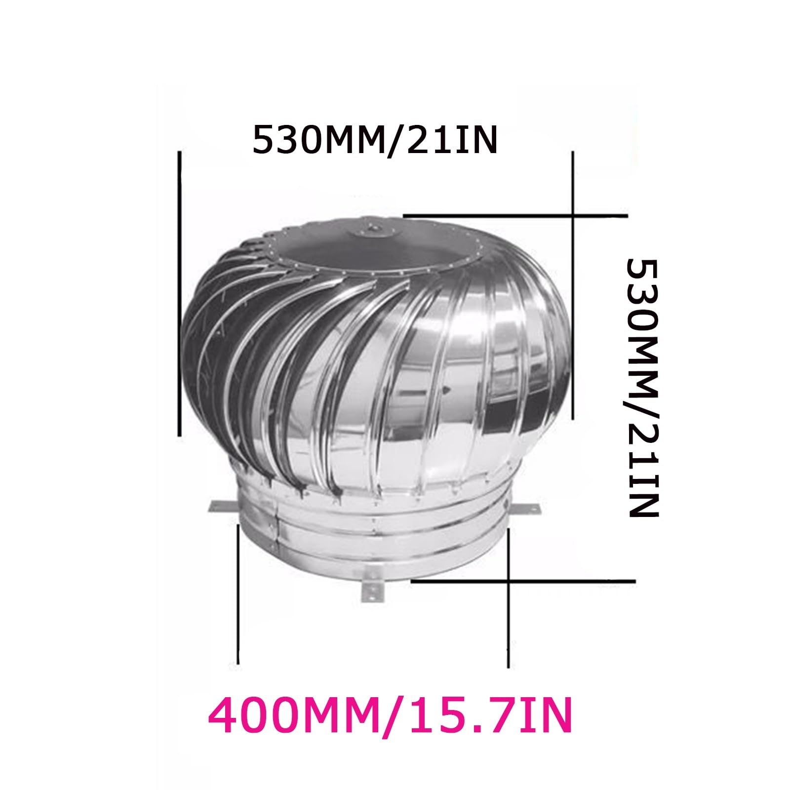 Cubierta de ventilación Ventilador de Techo, Rejillas de ventilación de turbinas eólicas, Viento Reforzado internamente, Ventilador, ventilación de Campana extractora, Campana Redonda de Air