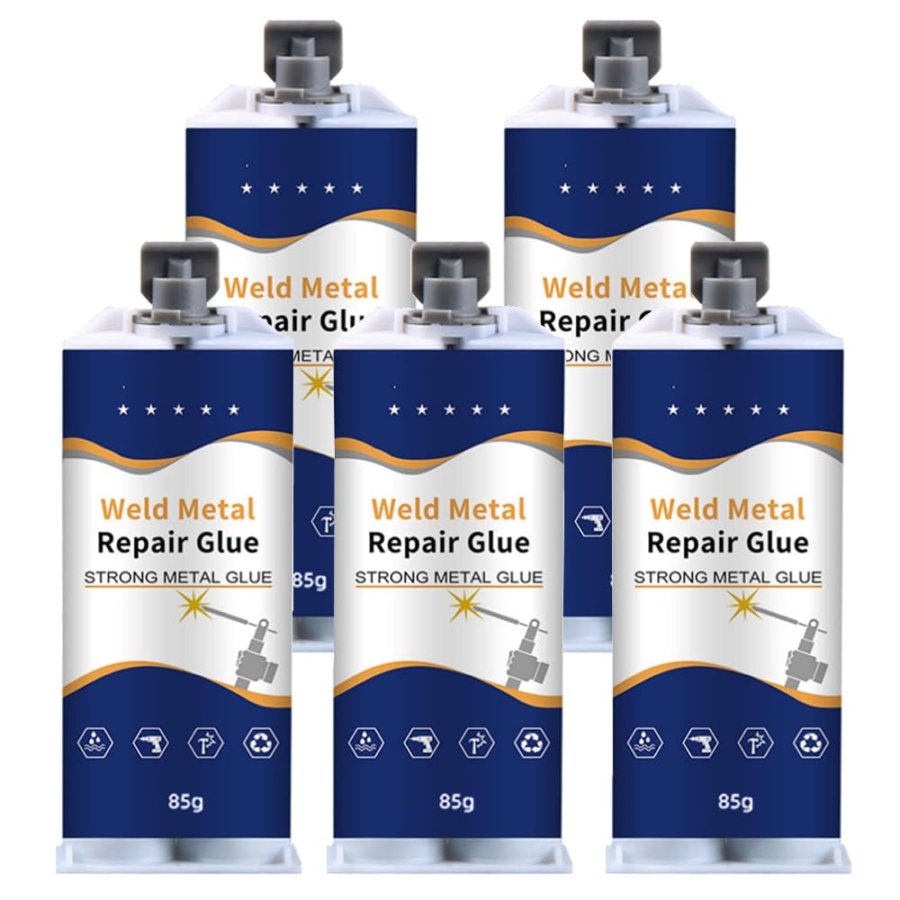 Weld Metal Repair Glue - High Strength Bonds, All Purpose Magic Repair, Heavy Duty Strong Casting Glue for Metal (5 Pcs)
