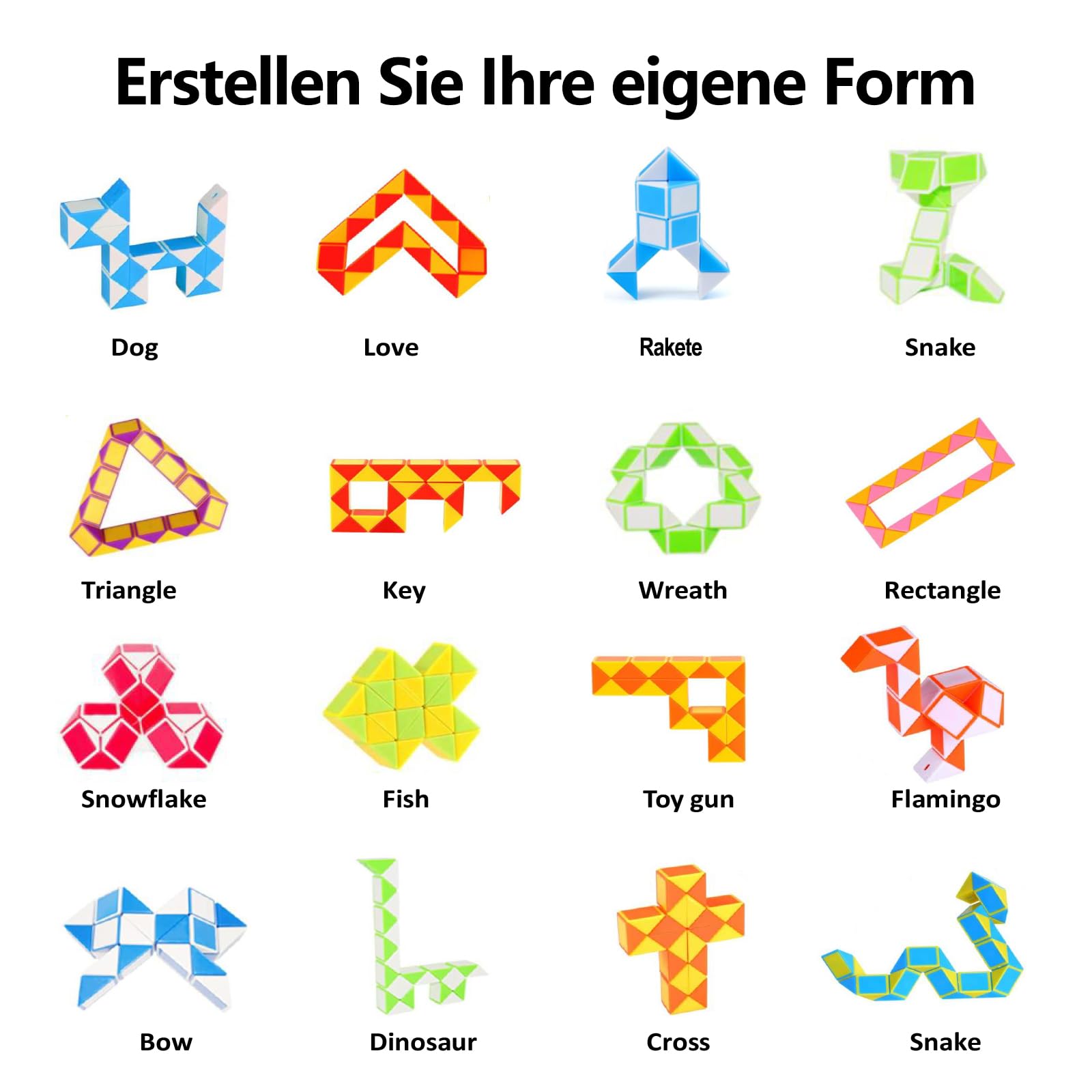 WEARXI Lot De 12 Serpents Magiques – Blocs De Construction Torsadables – Cadeaux Anniversaire Et Fête Pour Enfants