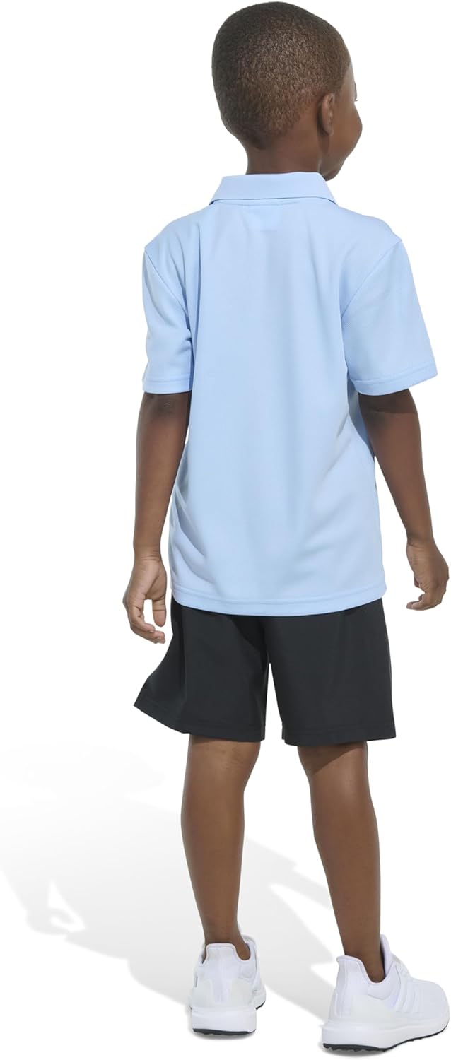 adidas boys Short Sleeve Polo Shirt and Woven Short Set - Image 5