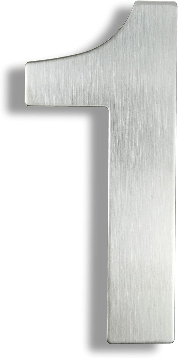 House Number 15cm House Number Sign 0-9 Outdoor Silver 6 inch.Door Numbers Plate Home Address Signage Number Big (Color : 8) (1)