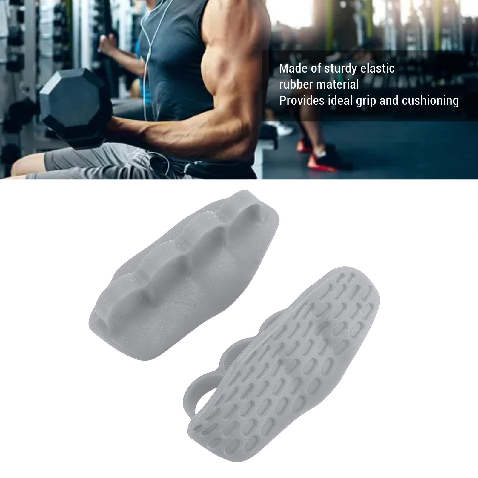 Agarra de Entrenamiento Antideslizante, Agarres de Goma de Goma de Levantamiento de Pesas Multifuncional para Barra y Mancuerna, Ideal para Entrenamiento de Gimnasia, Pull Ups,