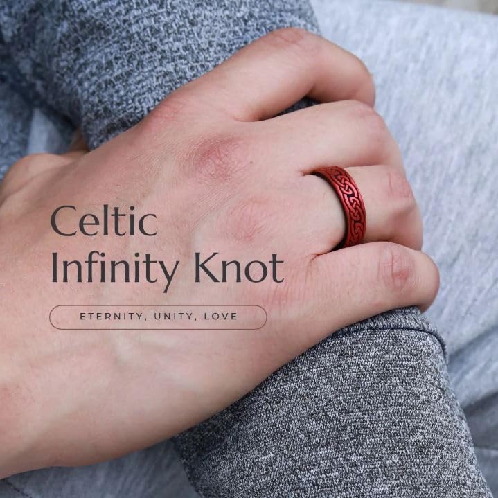 Knot Theory Celtic Butterfly Sailor Infinity Silicone Ring for Men Women - Breathable Dual Layer Comfort Fit 6mm Bandwidth2