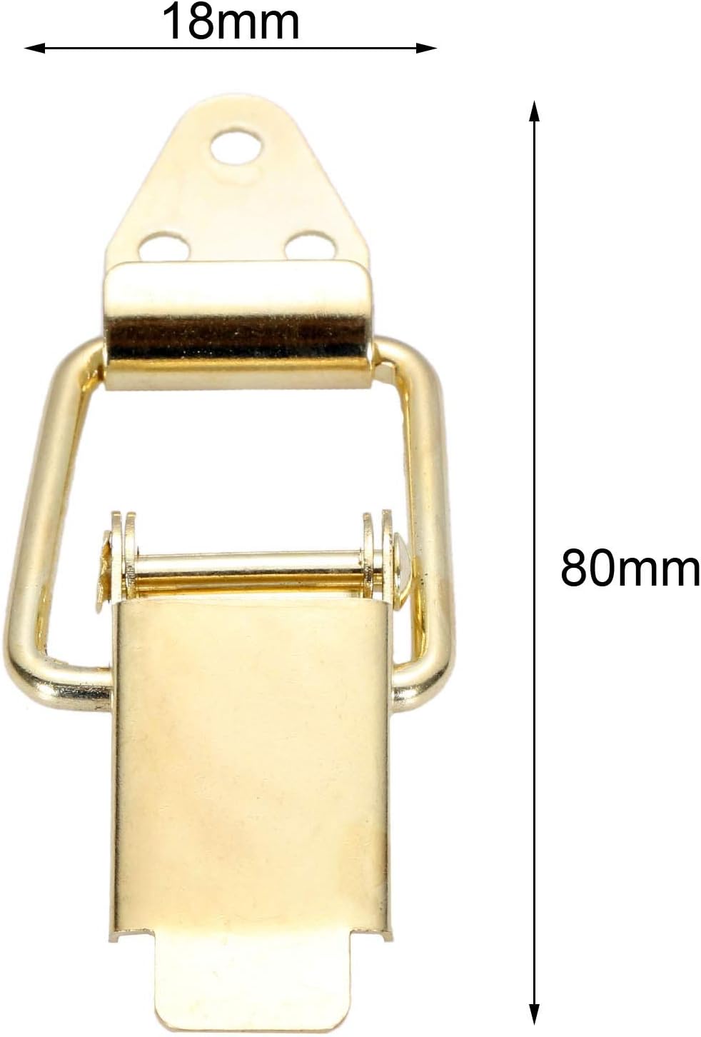 Hasp,2pcs Cabinet Box Locks Spring Loaded Latch Catch Toggle 80 * 18mm Iron Hasps for Sliding Door Window Furniture Hardware