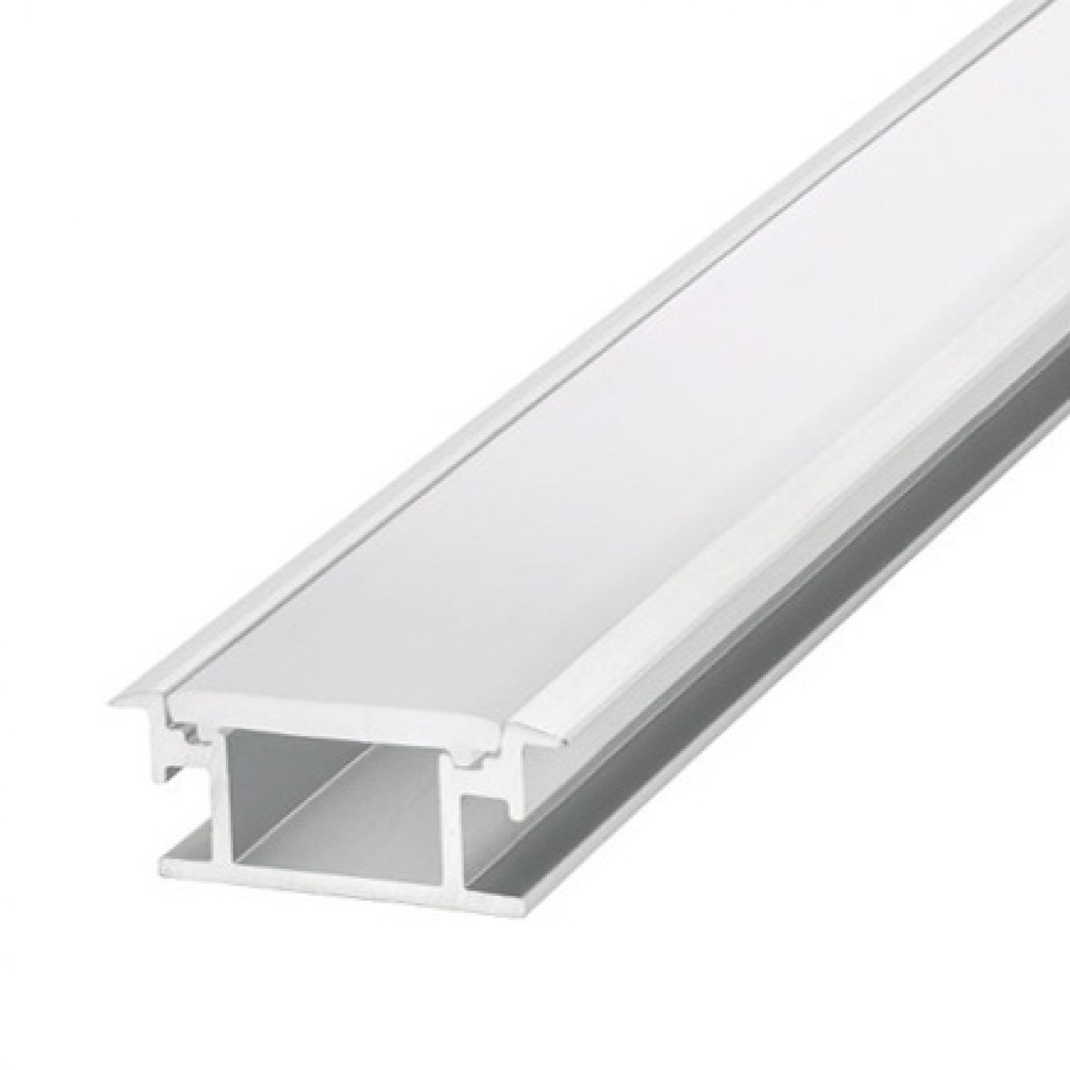 Integral Led Integral Ilpfr094 Floor Profile For Led Tape, Indoor, 26.9Mm X 11Mm 1M, Frosted Diffuser, Recessed